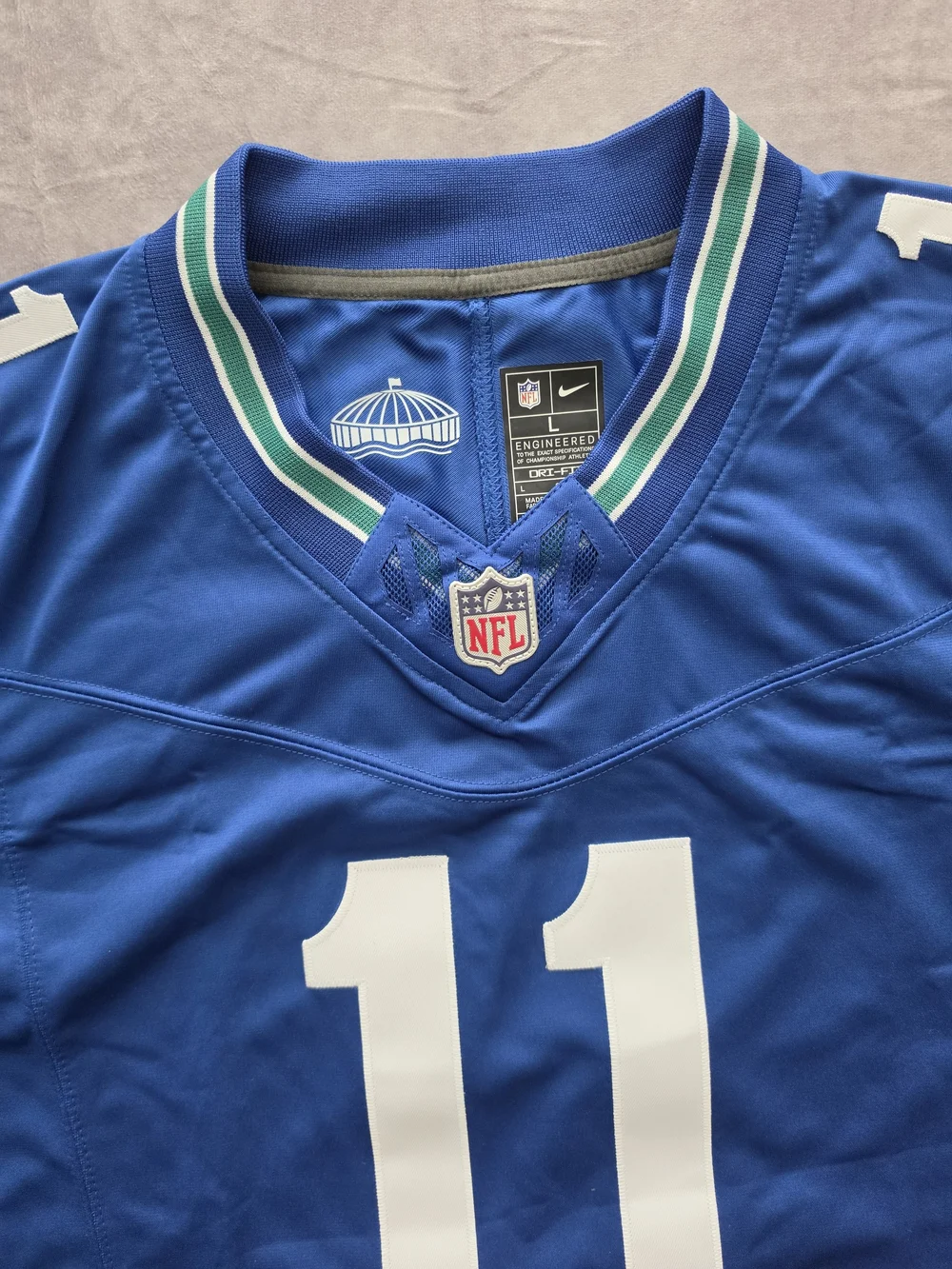 Nike Men's #11 Blue Smith-Njigba Football Jersey